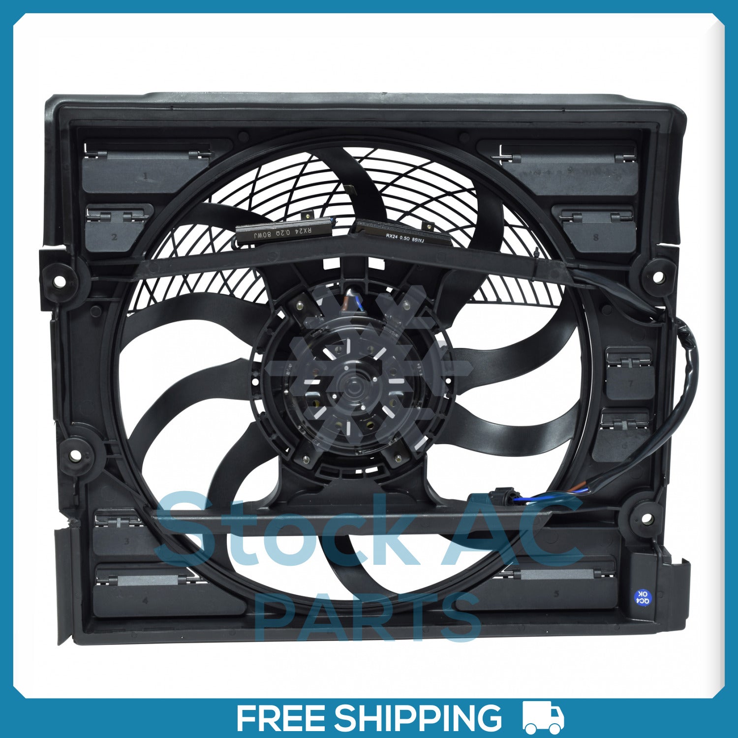 A/C Radiator-Condenser Fan for BMW 740i, 740iL, 750iL QU - Qualy Air