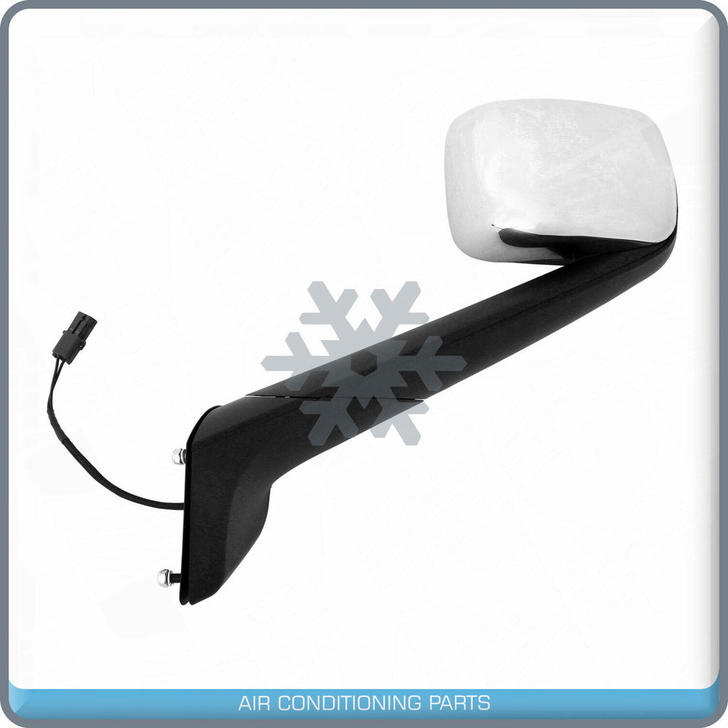 Chrome Hood Mirror Driver Left Side Assembly fit 2018-2022 Freightliner Cascadia - Qualy Air