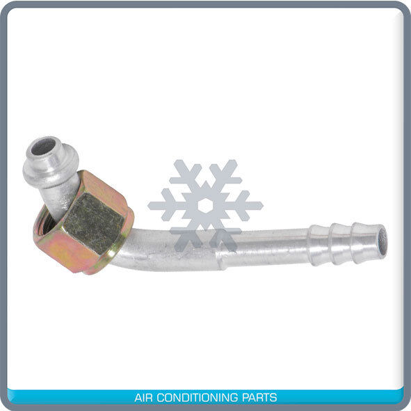 AC A/C FITTING,BARBED PUSH ON, FEMALE O RING, 90 DEGREE  # 6 NUT, #6 HOSE 11321 - Qualy Air