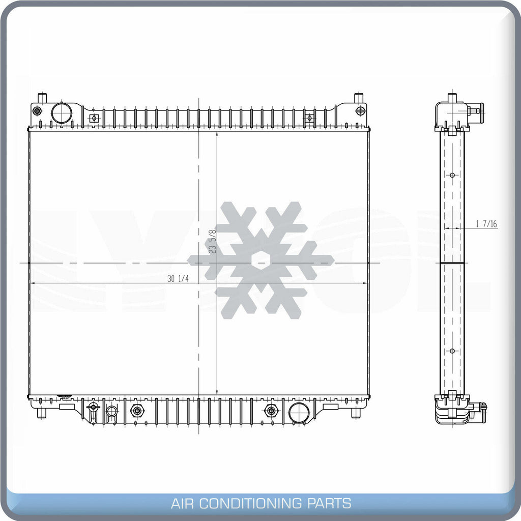 Radiator for Ford E-350 Super Duty, E-450 Super Duty, E-150, E-250, Ec... QL - Qualy Air