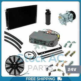 BRAND NEW A/C KIT UNIVERSAL UNDER DASH COMPRESSOR KIT AIR CONDITIONER 24V - Qualy Air