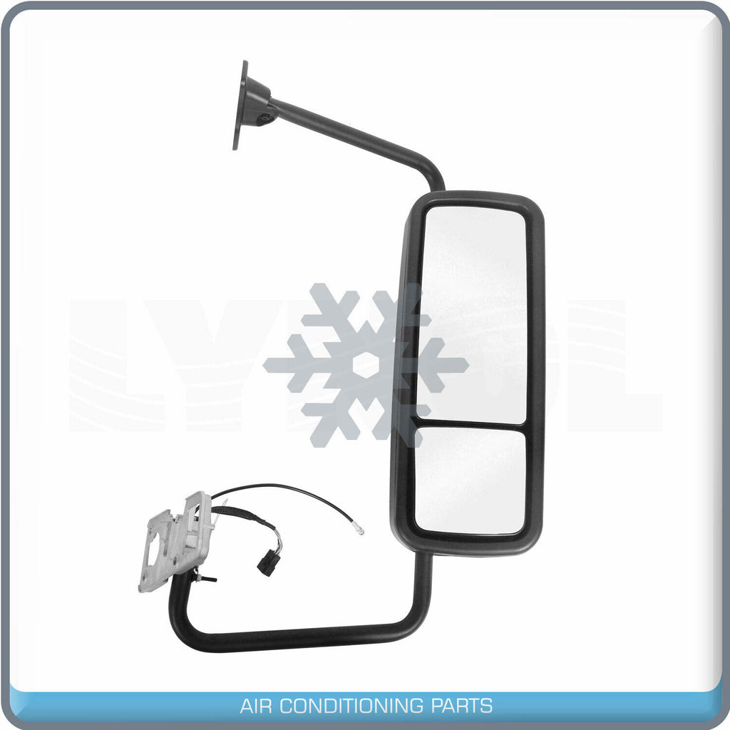 Black Mirror Right Passenger Side Power Heated fit 08-17 Freightliner Century QL - Qualy Air