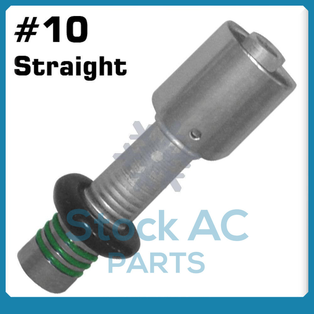 New A/C Springlock quick Disconnect Fitting,Straight Crimp Beadlock Male #10 - Qualy Air