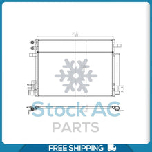 Load image into Gallery viewer, A/C Condenser for Chevrolet Camaro / Cadillac ATS, CTS QL - Qualy Air