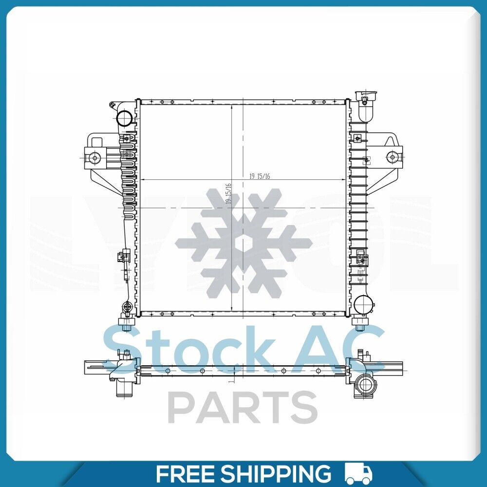 Radiator for JEEP LIBERTY 2007 V6 3.7L.. - OE# 68020278AA QL - Qualy Air