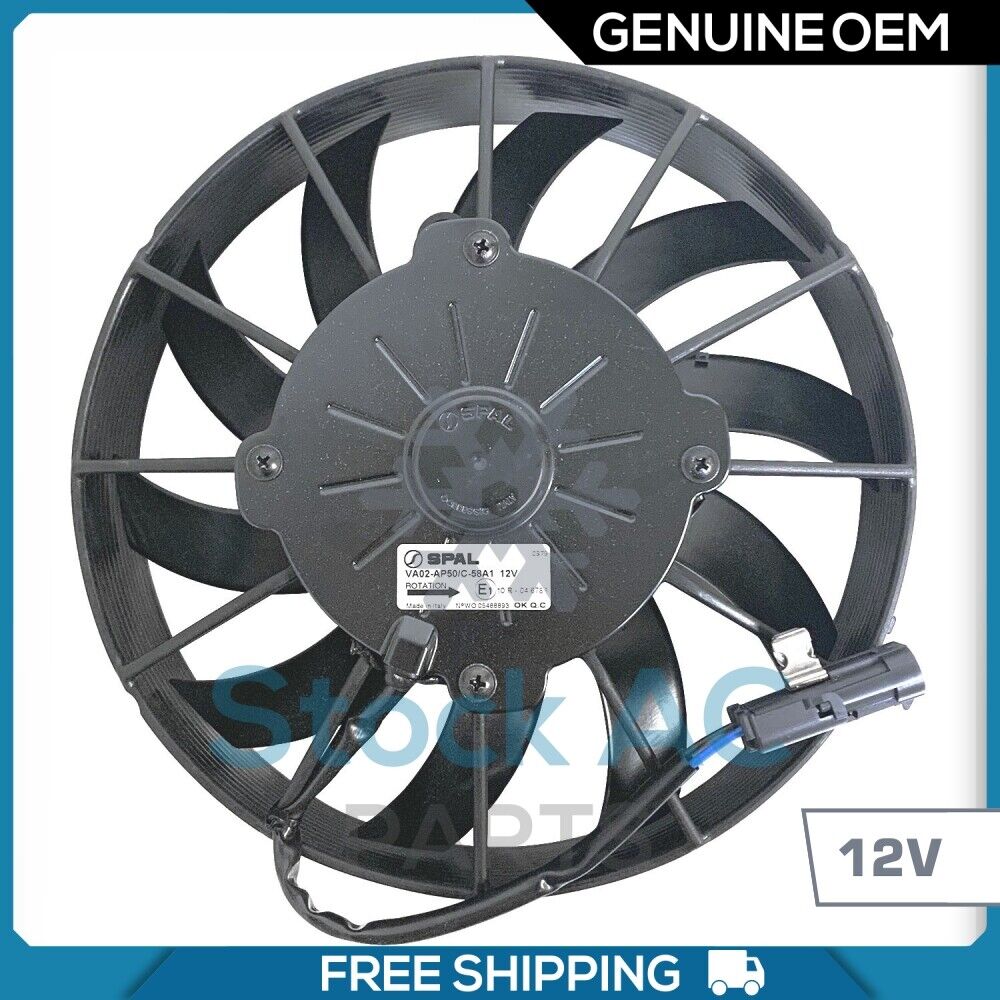 New SPAL A/C Cooling Fan Heavy-Duty - 9" Puller 12V - 800CFM - OE# VA02-AP50 - Qualy Air