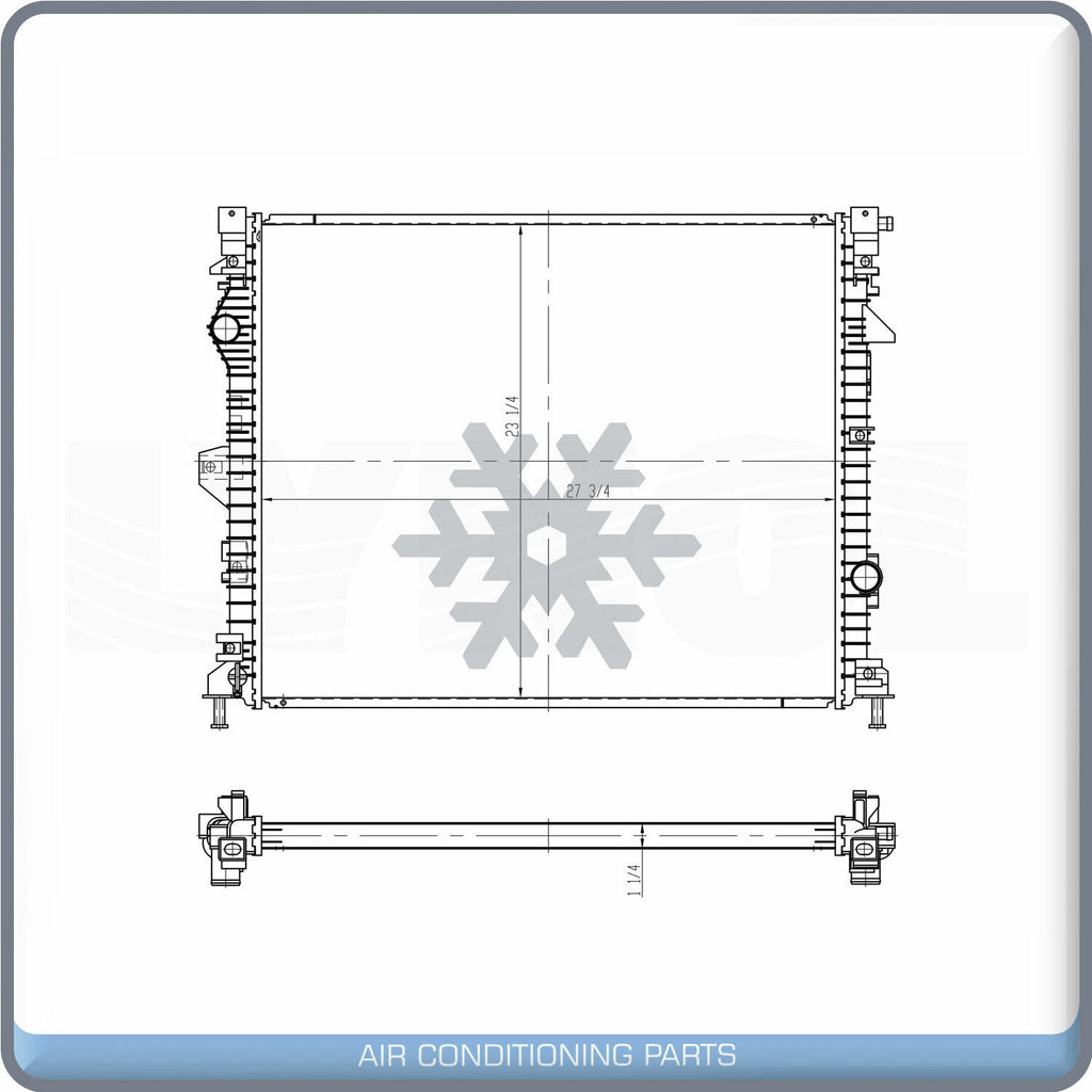 NEW Radiator for Ford Edge 16-18 3.5L / Lincoln MKX 3.7L 16-18 OE# F2GZ8005A - Qualy Air