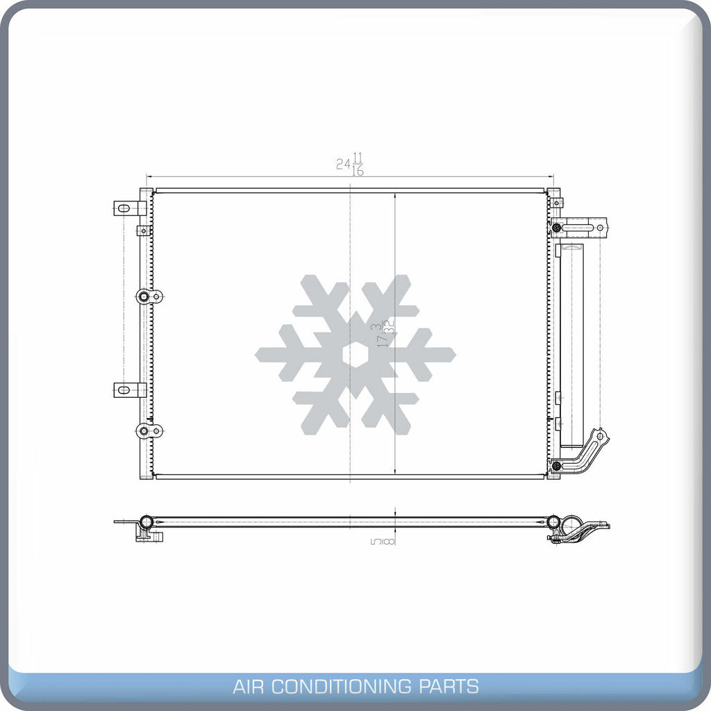 A/C Condenser for Chrysler 200 QL - Qualy Air
