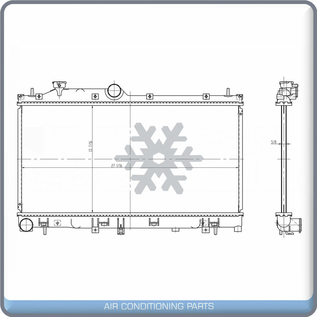 Radiator for 14-18 Subaru Forester H4 2.0l/ 2.5l - OE# SU3010657 QL - Qualy Air