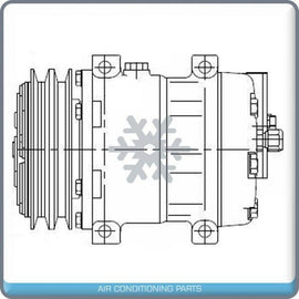 New A/C Compressor SD7H13 - Double Groove Clutch - 12V - Qualy Air