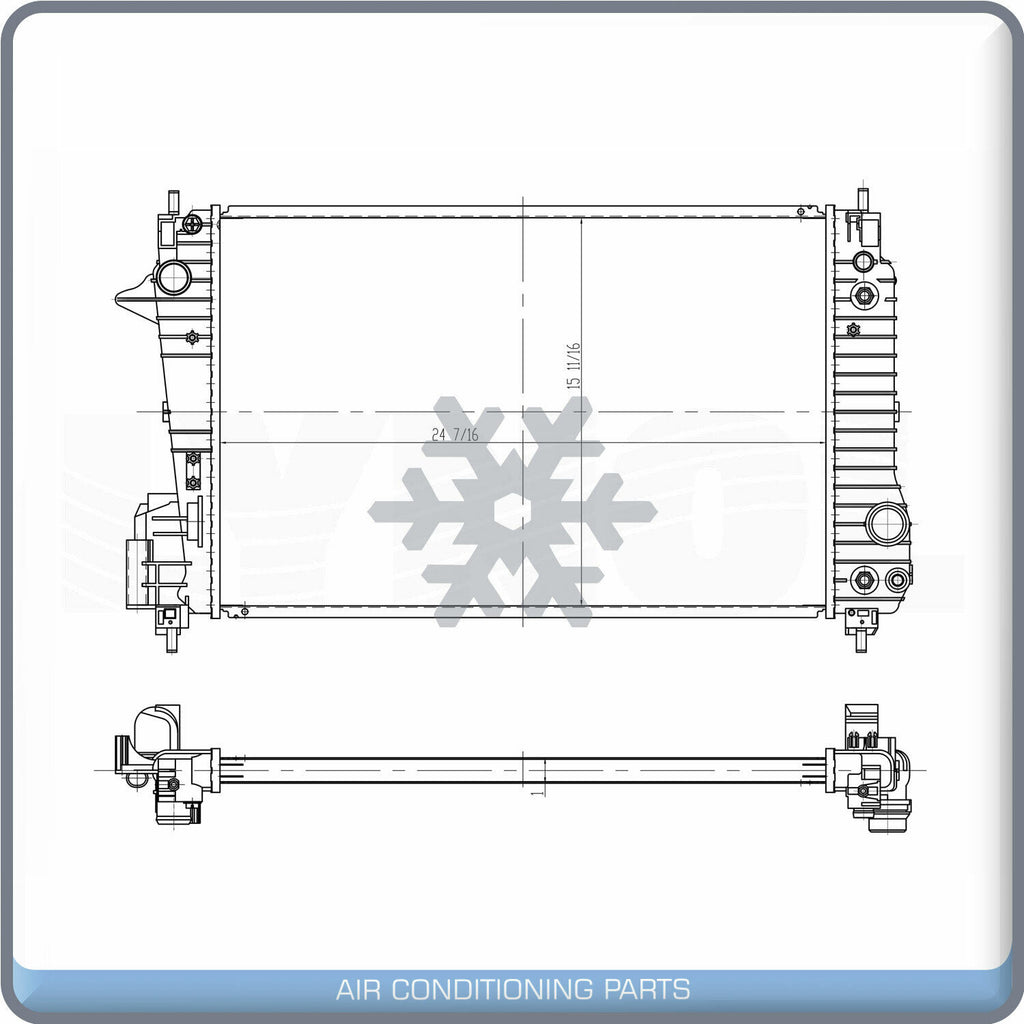 Radiator for 12-19 CHEVROLET SONIC LS/LT L4 1.4L - OE# 95316049 QL - Qualy Air