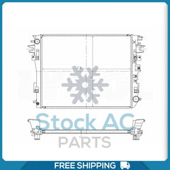 Radiator for 14-18 RAM 1500/2500/3500/4500/5500 V6/V8 3.0L/6.4L - QL