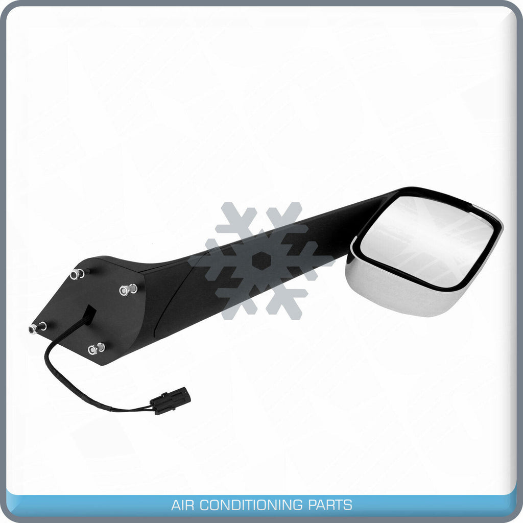 Chrome Hood Mirror Driver Left Side Assembly fit 2018-2022 Freightliner Cascadia - Qualy Air