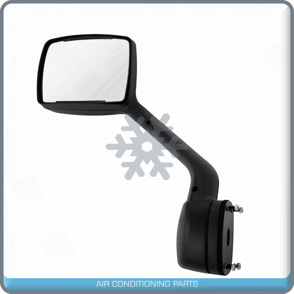 Black Hood Mirror Driver Left Side fit Kenworth T680 Peterbilt 2010+ 579 587 L/H - Qualy Air