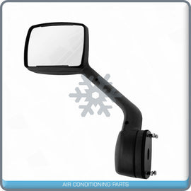 Black Hood Mirror Driver Left Side fit Kenworth T680 Peterbilt 2010+ 579 587 L/H - Qualy Air