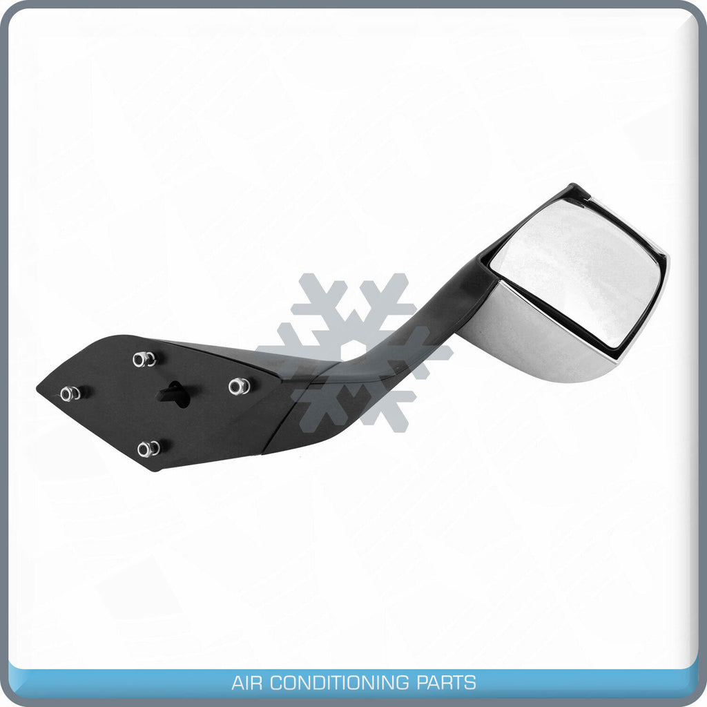 Chrome Hood Mirror Driver Left Side Replacement L/H fit 15-17 Volvo VNL VNM VNX - Qualy Air
