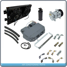 BRAND NEW A/C KIT UNIVERSAL UNDER DASH CONDENSER DOUBLE FAN AIR CONDITIONER 12V - Qualy Air