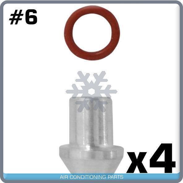 MALE INSERT ORING TO MALE FLARE A/C ADAPTER FITTING KIT #6, WITH ORINGS 4pc - Qualy Air