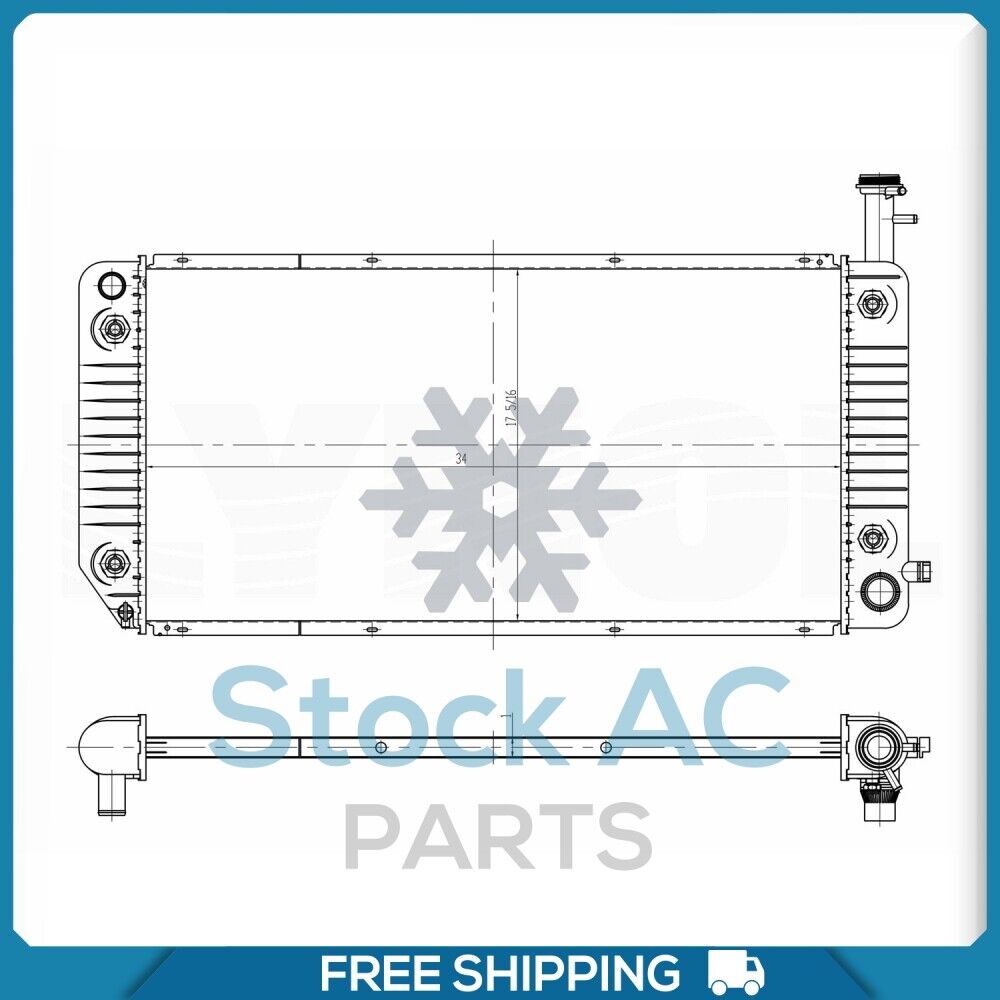 Radiator for Chevrolet Express 2500, Express 3500, Express 4500 / GMC ... QL - Qualy Air
