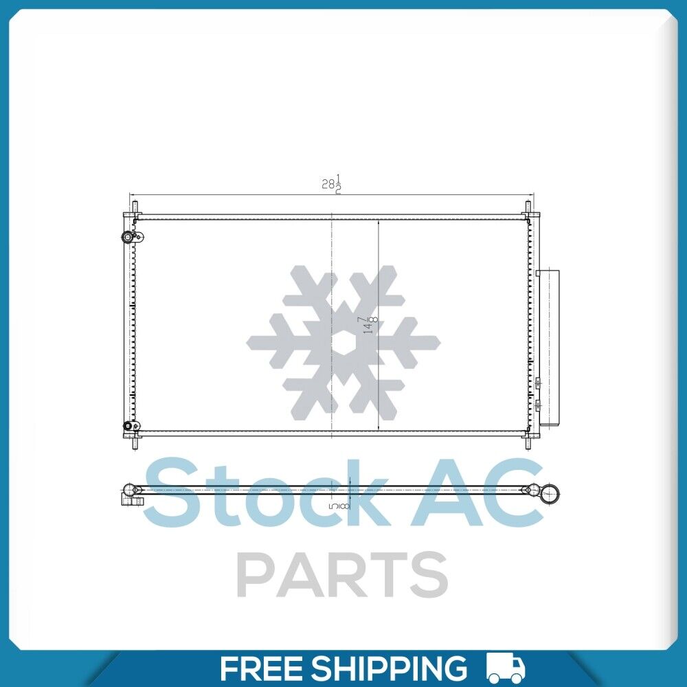 New AC Condenser For Acura 2015-2019 RLX Base Elite Tech 3.5L QL - Qualy Air