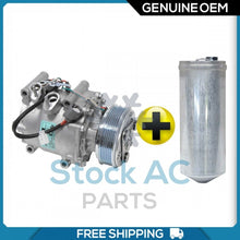 Cargar imagen en el visor de la galería, New OEM A/C Compressor + Drier for Acura EL / Honda Civic 1.7L - 2002 to 2005 - Qualy Air