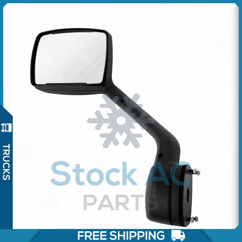 Black Hood Mirror Driver Left Side fit Kenworth T680 Peterbilt 2010+ 579 587 L/H - Qualy Air