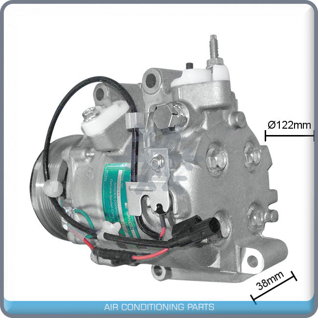 New A/C Compressor for Honda Civic 1.8L - 2006 to 2011 - OE# 38810RNAA02 - Qualy Air