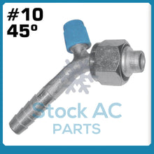 Cargar imagen en el visor de la galería, BEADLOCK A/C FITTINGS FEMALE O RING, 10X45 DEGREE WITH SERVICE PORT - Qualy Air