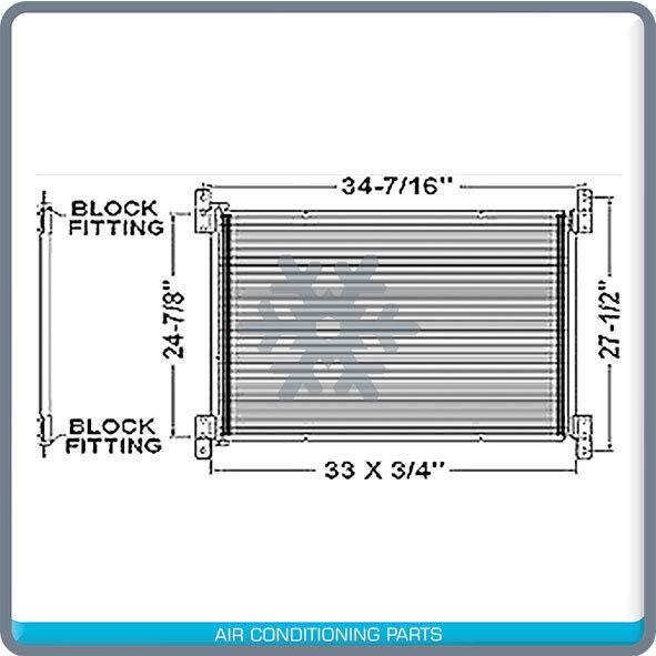 New A/C Condenser for Kenworth T2000 - 1997 to 2007 - OE# 501344595 - Qualy Air