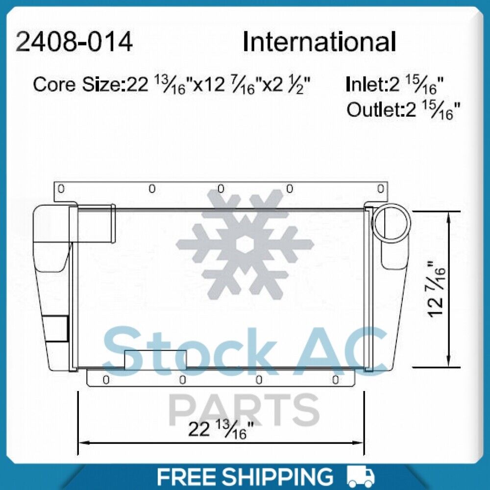 NEW Charge Air Cooler for INT'L 4700-4900 / 3800 7.6L / 1652 SC/UPS 7.3L QL - Qualy Air