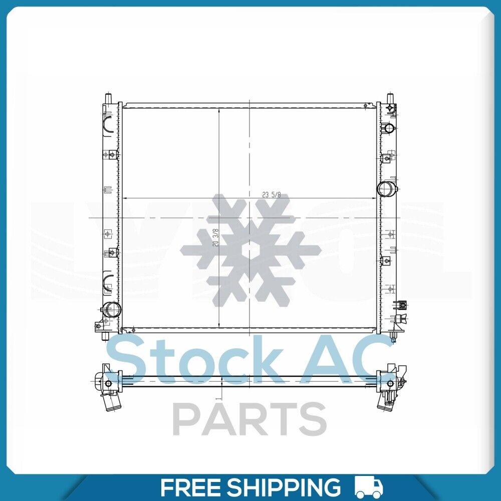Radiator for Cadillac STS, SRX QL - Qualy Air