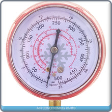 Cargar imagen en el visor de la galería, Manifold Gauge High Pressure SAE 0 to 500 PSI R410a R12 R22 R134a - Qualy Air