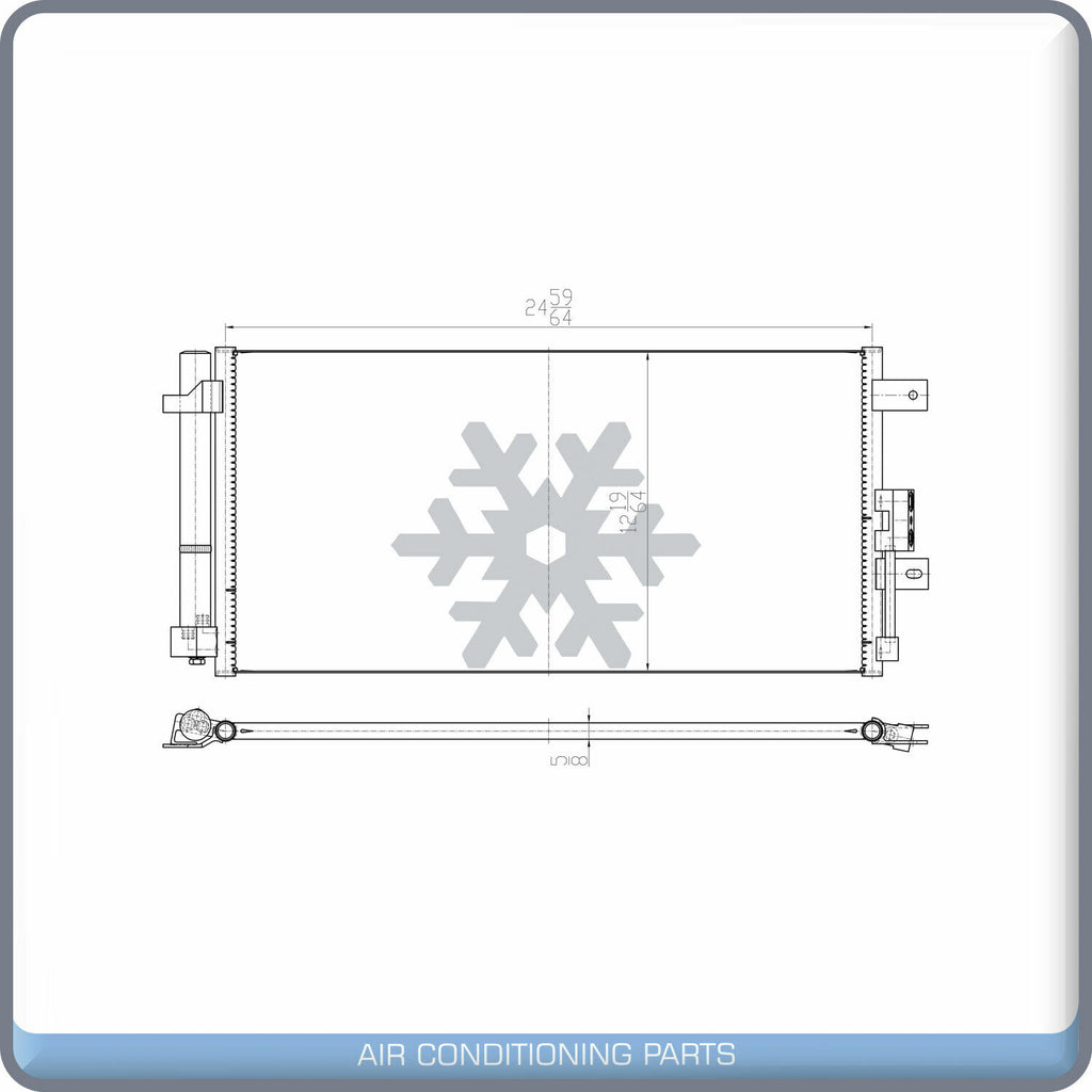 A/C Condenser for Fiat 500 QL - Qualy Air