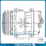 New A/C Compressor SD7H13 - Double Groove Clutch - 12V