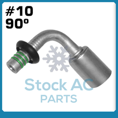 FORD SPRINGLOCK QUICK DISCONNECT FITTING,90 DEGREE CRIMP BEADLOCK MALE #10