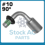 FORD SPRINGLOCK QUICK DISCONNECT FITTING,90 DEGREE CRIMP BEADLOCK MALE #10