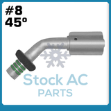 AC #08 Male Spring lock 45° Fitting