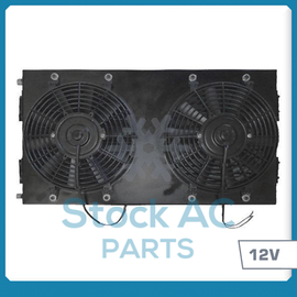 New UNIVERSAL A/C Module Condenser with Fan - 12V - Qualy Air