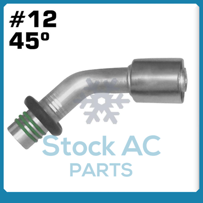 Ford Springlock Quick Disconnect Fittings 45 Degree Crimp On Beadlock Male #12 - Qualy Air