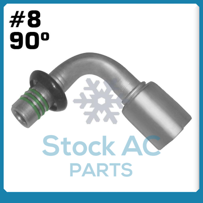 FORD SPRINGLOCK QUICK DISCONNECT FITTINGS,90 DEGREE CRIMP ON BEADLOCK MALE #8 - Qualy Air