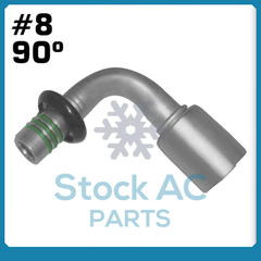 FORD SPRINGLOCK QUICK DISCONNECT FITTINGS,90 DEGREE CRIMP ON BEADLOCK MALE #8