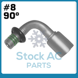 FORD SPRINGLOCK QUICK DISCONNECT FITTINGS,90 DEGREE CRIMP ON BEADLOCK MALE #8