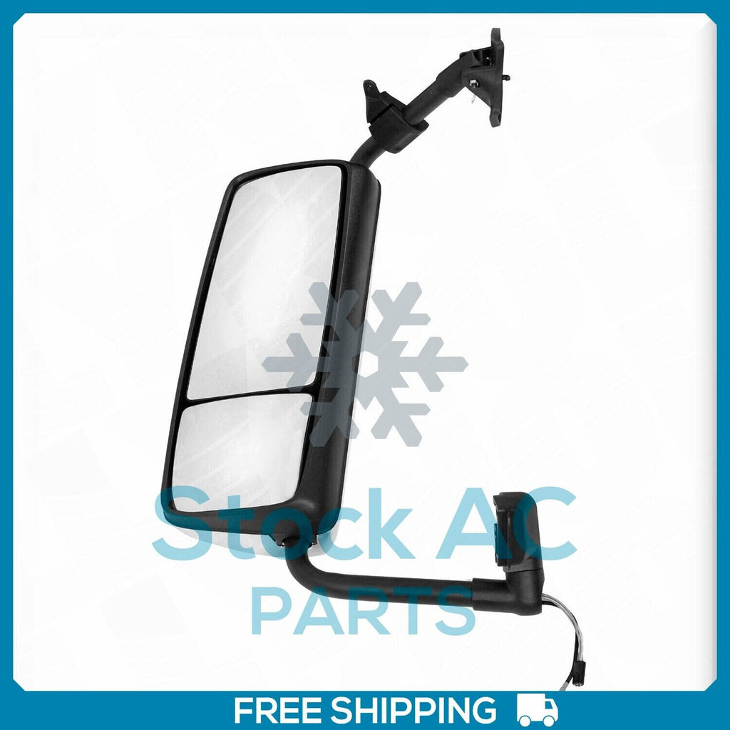 Chrome Mirror Driver Left Side Power Heated Assembly fit 04-12 Volvo VNL Truck - Qualy Air
