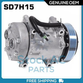 NEW SANDEN OEM A/C COMPRESSOR & CLUTCH HD TRUCKS SANDEN 4027 SD7H15 - Qualy Air