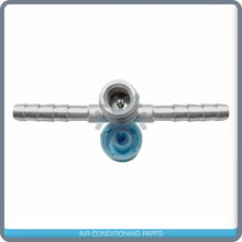 Load image into Gallery viewer, Barbed AC Fitting, #6 to #6 Straight Hose Splice,Aluminum  with Service Port - Qualy Air