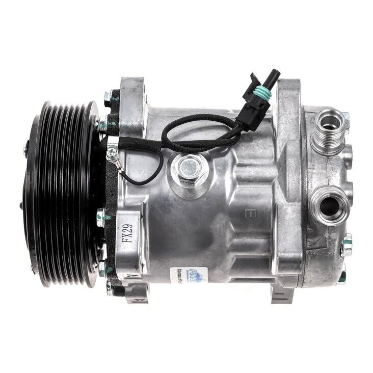 A/C Compressor model Sanden 4665 12V 7 Groove fits International 1652SC 89-2006 - Qualy Air
