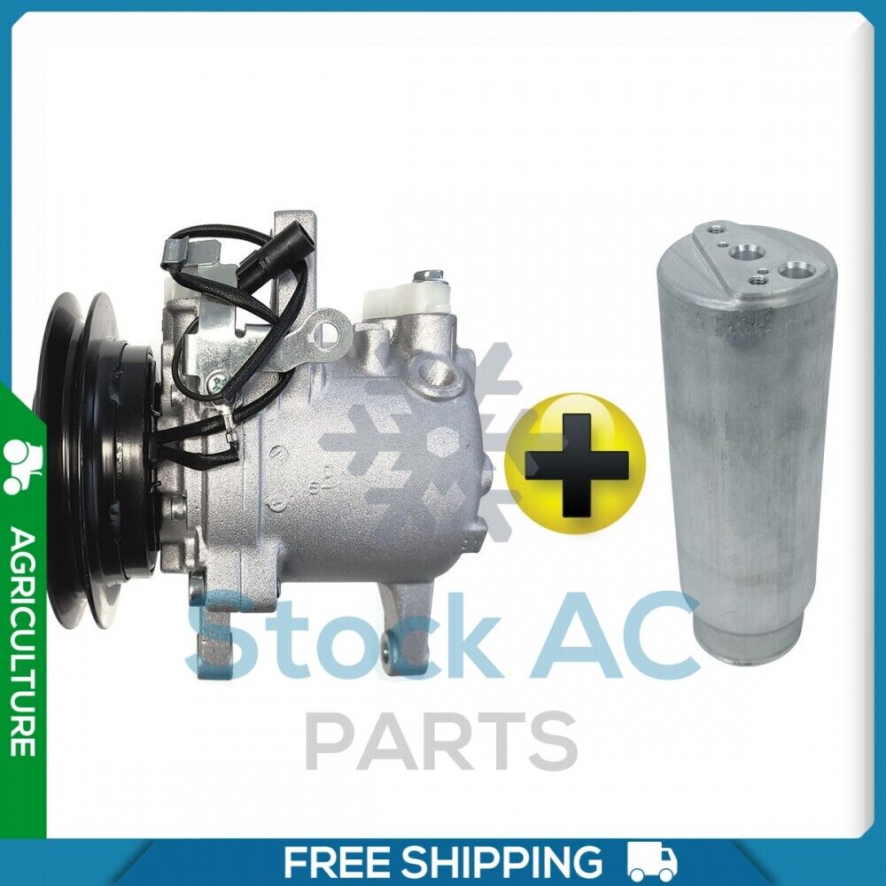 New A/C Compressor KIT fits Kubota Tractor M108S, M5040, M7040, M8540, M9540 - Qualy Air