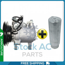 New A/C Compressor KIT fits Kubota Tractor M108S, M5040, M7040, M8540, M9540 - Qualy Air
