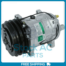 Cargar imagen en el visor de la galería, New A/C Compressor Sanden SD508 &amp; H14 - 12V - 2 Groove - HRZ Exit - Qualy Air
