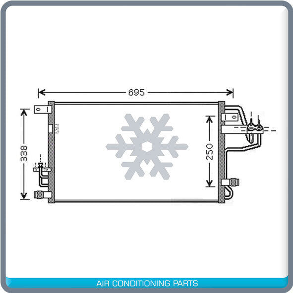 New AC Condenser for Hyundai Tucson - 2005 to 2009 / Kia Sportage - 2005 to 2010 - Qualy Air